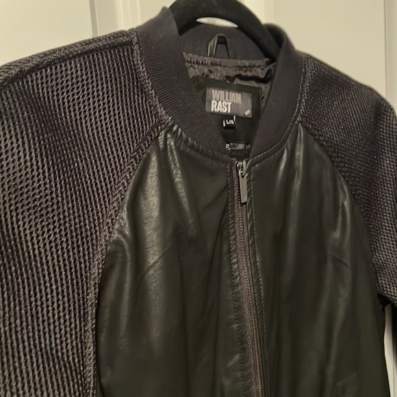 WILLIAM RAST Faux Leather Jacket. Black color, Size Large. - Picture 4 of 7